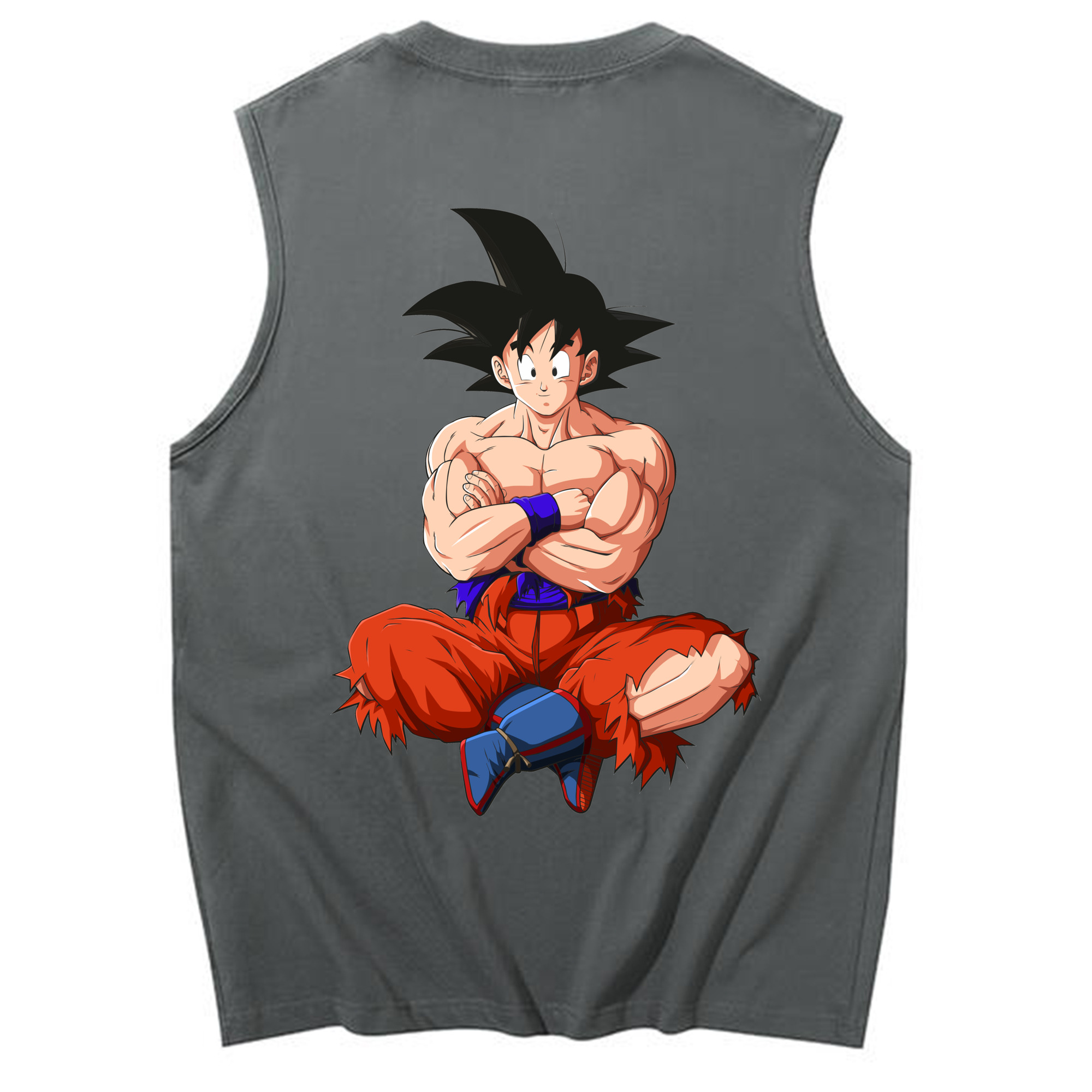 （画像用） ドラゴンボール 孫悟空（そん ごくう）Son Goku カカロット DRAGON BALL Kakarotto コットン100％タンクトップ（背面プリント）